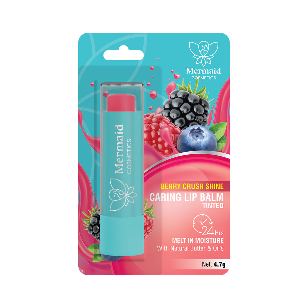 Mermaid Cosmetics Berry Crush Shine Caring Lip Balm - 4.5g
