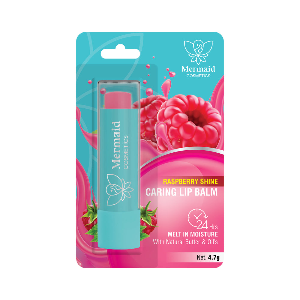 Mermaid Cosmetics Raspberry Shine Caring Lip Balm - 4.5g