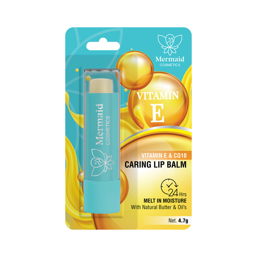 Mermaid Cosmetics Vitamin E & CQ10 Caring Lip Balm - 4.5g